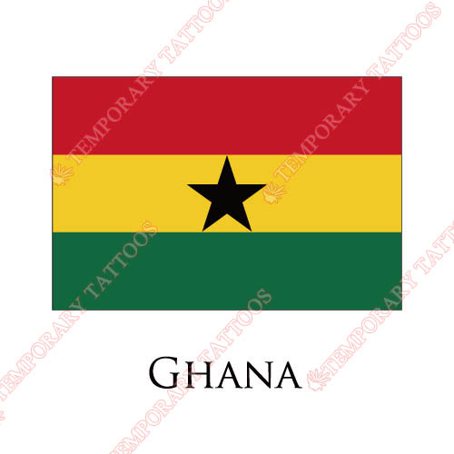Ghana flag Customize Temporary Tattoos Stickers NO.1880